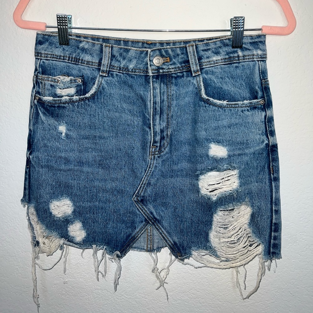 Zara Trafulac Denim Mini Skirt (XS)